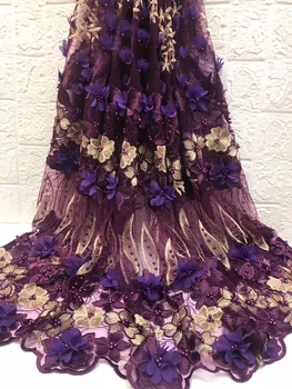 Purple 3D Lace Fabric 2020 High Quality Lace 3D Embroidered French Beaded Tulle Lace Hot Sale French African Lace Fabric Z2871
Purple 3D Lace Fabric 2020 High Quality Lace 3D Embroidered French Beaded Tulle Lace Hot Sale French African Lace Fabric Z2871