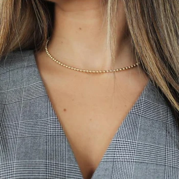 Gold Beads Necklace Beaded Necklaces Simple Dainty Women Fashion Jewelry
Gold Beads Necklace Beaded Necklaces Simple Dainty Women Fashion Jewelry