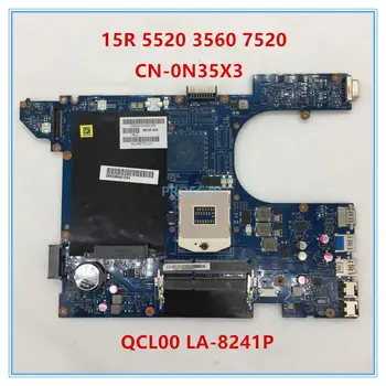 For 15R 5520 3560 7520 LA-8241P Laptop Motherboard CN-0N35X3 0N35X3 DDR3 QCL00 SLJ8C HM77 UMA HD4000 100% working well 
For 15R 5520 3560 7520 LA-8241P Laptop Motherboard CN-0N35X3 0N35X3 DDR3 QCL00 SLJ8C HM77 UMA HD4000 100% working well