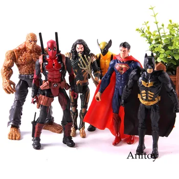 Action Figure Aquaman Batman Thing Deadpool Superman With LED Light PVC Super Heroes Collection Model Toy 6pcs/set
Action Figure Aquaman Batman Thing Deadpool Superman With LED Light PVC Super Heroes Collection Model Toy 6pcs/set