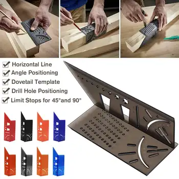 3D Mitre Angle Measuring Square for Woodworking Measuring Ruler with Gauge Mutilfunction Position Measure Tool 8 Color
3D Mitre Angle Measuring Square for Woodworking Measuring Ruler with Gauge Mutilfunction Position Measure Tool 8 Color