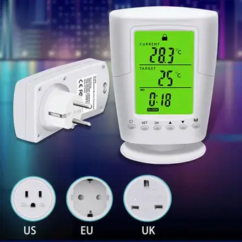 1pcs Programmable Wireless Thermostat Socket White LCD Home Intelligent Temperature Control Socket EU / US / UK Plug
1pcs Programmable Wireless Thermostat Socket White LCD Home Intelligent Temperature Control Socket EU / US / UK Plug