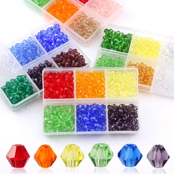 600pcs/Box 4mm Crystal Glass Colorful Beads With Hole Bicone DIY For Jewelry Making and Sewing Art Decorating
600pcs/Box 4mm Crystal Glass Colorful Beads With Hole Bicone DIY For Jewelry Making and Sewing Art Decorating