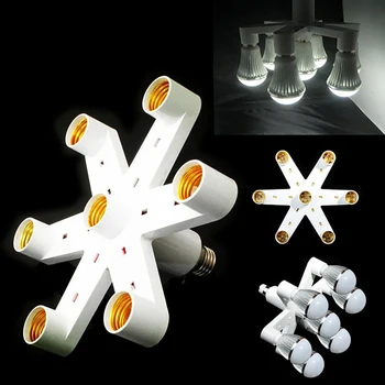 E27 Splitter Adapter Converter Socket LED Light Lamp Bulb Splitter Adapter Converter 3/7 Heads Screw Lamp Base Holder White
E27 Splitter Adapter Converter Socket LED Light Lamp Bulb Splitter Adapter Converter 3/7 Heads Screw Lamp Base Holder White