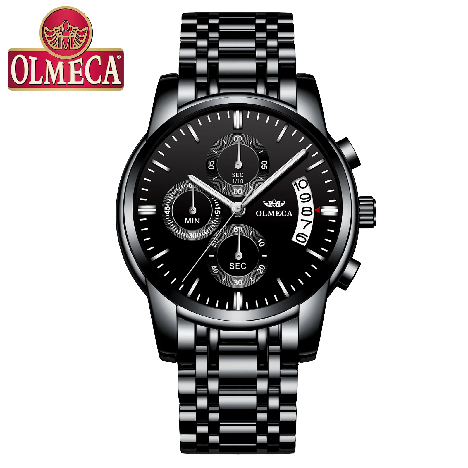 

OLMECA Fashion mens watches top brand luxury relogio masculino Watch men gift casual dress Male Quartz Wristwatches Date Clock