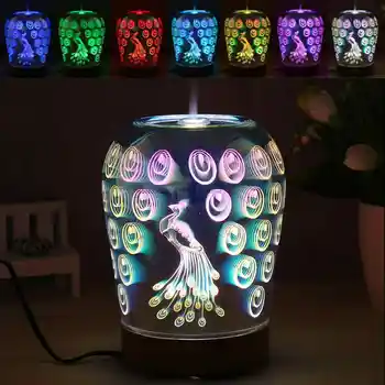 3D LED Light 7 Colors Peacock Ultrasonic Diffuser Oil Mist Humidifier Home Small Air Conditioning Appliance
3D LED Light 7 Colors Peacock Ultrasonic Diffuser Oil Mist Humidifier Home Small Air Conditioning Appliance