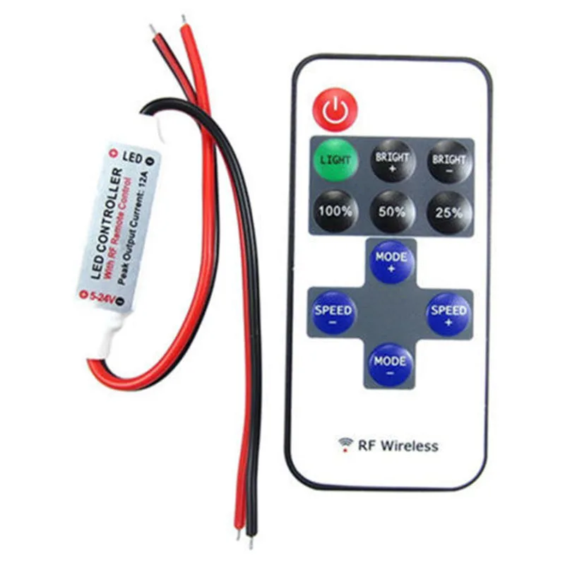 12V RF беспроводной пульт дистанционного управления встроенный диммер для