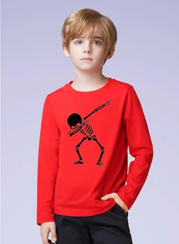 Boys Girls Autumn Style Long Sleeve Tops Tshirt Dabbing Skull Skeleton Teen Children Casual Tees Shirts Kids Unisex Black Logo 
Boys Girls Autumn Style Long Sleeve Tops Tshirt Dabbing Skull Skeleton Teen Children Casual Tees Shirts Kids Unisex Black Logo