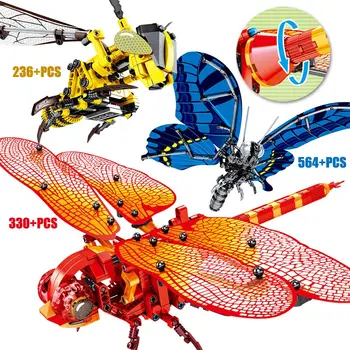 Creator Technic Simulated Insect Butterfly Red Dragonfly Model Bee Building Blocks DIY Educational Bricks Toys For Kids
Creator Technic Simulated Insect Butterfly Red Dragonfly Model Bee Building Blocks DIY Educational Bricks Toys For Kids