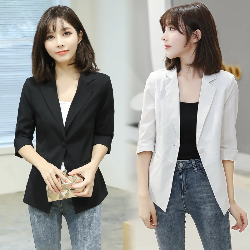 Women Blazers And Jackets Spring summer Single Button Blazer elegant Ladies Blazer Office work wear Female jacket
Women Blazers And Jackets Spring summer Single Button Blazer elegant Ladies Blazer Office work wear Female jacket