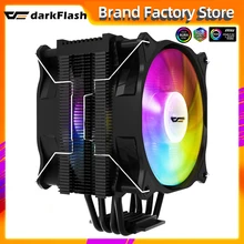 Darkflash 4 Heatpipes ARGB CPU Cooler Radiator Silent PWM 4PIN 250W For Intel LGA 1150 1151 1155 1200 1366 2011 AM4 Ventilador Darkflash 4 Heatpipes ARGB CPU Cooler Radiator Silent PWM 4PIN 250W For Intel LGA 1150 1151 1155 1200 1366 2011 AM4 Ventilador