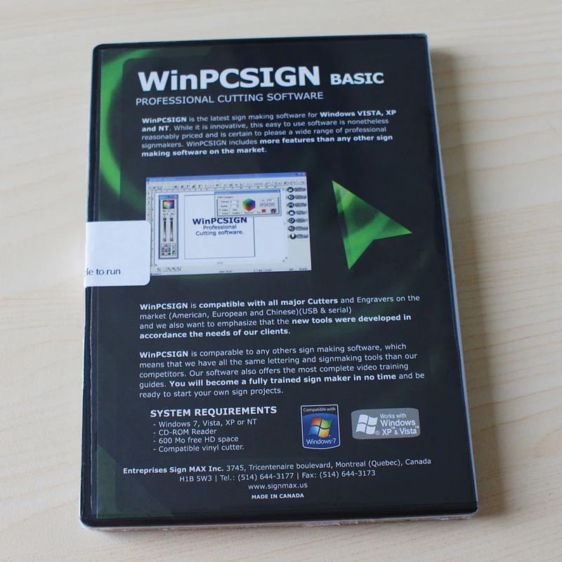 WinPCSIGN 2012 базовое программное обеспечение для резки вывесок виниловый режущий плоттер
WinPCSIGN 2012 базовое программное обеспечение для резки вывесок виниловый режущий плоттер