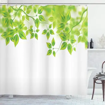 Leaves Shower Curtain, Freshening Background with Vibrant Leaves in Spring Flourishing Open up Plant Theme, Cloth Fabric
Leaves Shower Curtain, Freshening Background with Vibrant Leaves in Spring Flourishing Open up Plant Theme, Cloth Fabric