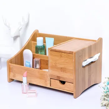 Natural Bamboo Desk Organizer 3 Compartments With C-fold Tissue Box&Drawer
Natural Bamboo Desk Organizer 3 Compartments With C-fold Tissue Box&Drawer