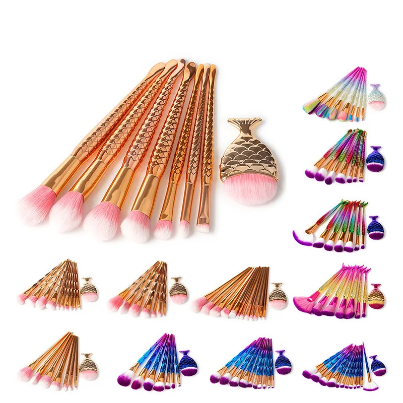 Multi-size Makeup Brushes 8/11/13 PCS Mermaid Make Up Foundation Eyebrow Eyeliner Blush Cosmetic Concealer Brushes
Multi-size Makeup Brushes 8/11/13 PCS Mermaid Make Up Foundation Eyebrow Eyeliner Blush Cosmetic Concealer Brushes