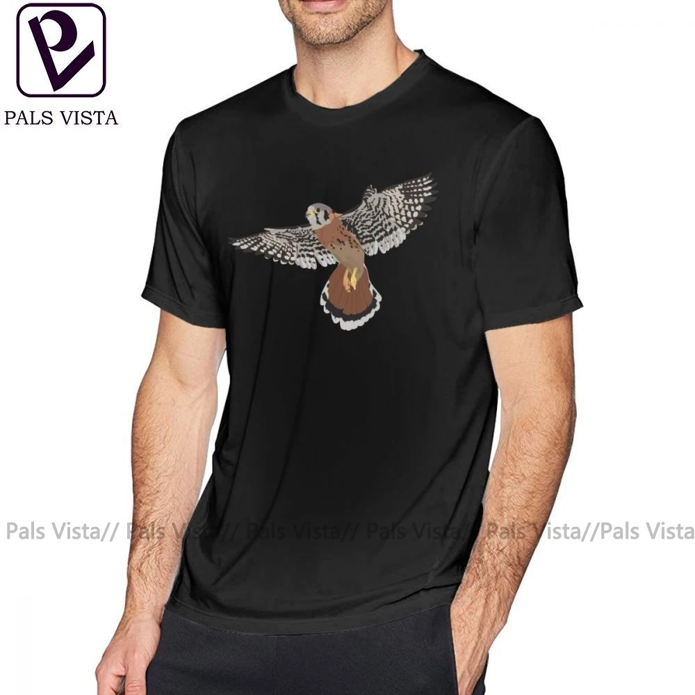 

Falconry T Shirt American Kestrel T-Shirt Awesome Print Tee Shirt Cotton Streetwear 6xl Male Short Sleeves Tshirt