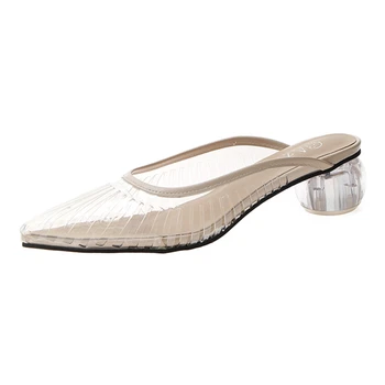 Fashion New Women Sandals PVC Crystal Heel Transparent Women Mules Clear High Heels Summer Sandals Pumps Shoes Slip On Sandals
Fashion New Women Sandals PVC Crystal Heel Transparent Women Mules Clear High Heels Summer Sandals Pumps Shoes Slip On Sandals