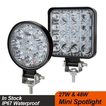 Mini Offroad LED Light Bar 27W 48W LED Work Light Bright Beam Off-Road Flood IP67 Waterproof Spot Light SUV Fog Lamp
Mini Offroad LED Light Bar 27W 48W LED Work Light Bright Beam Off-Road Flood IP67 Waterproof Spot Light SUV Fog Lamp