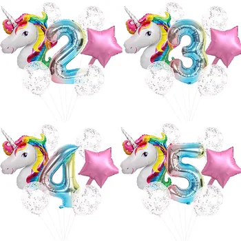 7Pcs Rainbow Unicorn Balloon Air Helium Happy Birthday Number Ballonn Decoation Figures Birthday Party Decorations Kids Baloon
7Pcs Rainbow Unicorn Balloon Air Helium Happy Birthday Number Ballonn Decoation Figures Birthday Party Decorations Kids Baloon
