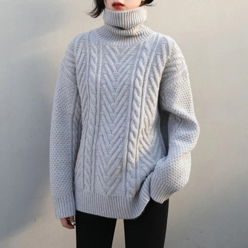 2020 Spring Women Turtleneck Pullovers Sweaters Female Oversize Long Sleeve Japanese Korean Sweater Knit Wear Minimalist Style
2020 Spring Women Turtleneck Pullovers Sweaters Female Oversize Long Sleeve Japanese Korean Sweater Knit Wear Minimalist Style