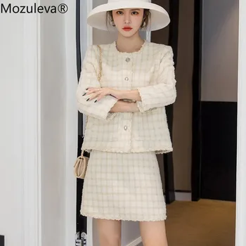 Spring Autumn Small Fragrant Tweed 2 Piece Set Women Plaid Single-Breasted Female Jacket Coat + Bodycon Mini Two Piece Skirt Set
Spring Autumn Small Fragrant Tweed 2 Piece Set Women Plaid Single-Breasted Female Jacket Coat + Bodycon Mini Two Piece Skirt Set
