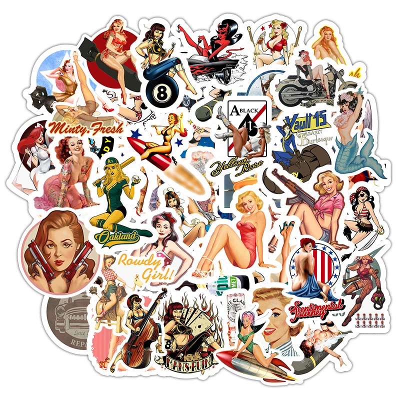 50Pcs Mixed World War II Sexy Pin up Girl Poster Stickers Waterproof DIY Stickers for Car Phone Motorcycle Luggage Laptop Decal
50Pcs Mixed World War II Sexy Pin up Girl Poster Stickers Waterproof DIY Stickers for Car Phone Motorcycle Luggage Laptop Decal