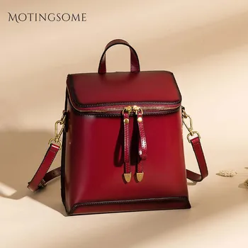 Retro Style Genuine Leather Backpack Women Backpack 100% Natural Leather Oil Wax Waterproof Luxury School Bag Mochila 2020 New
Retro Style Genuine Leather Backpack Women Backpack 100% Natural Leather Oil Wax Waterproof Luxury School Bag Mochila 2020 New