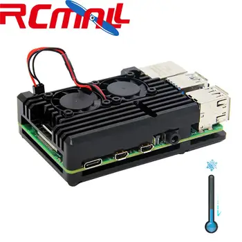 Raspberry Pi 4 Aluminum Metal Case Cooling Enclosure with Dual Fan Heat Sink for RPI 4 Model B 4B FZ3859
Raspberry Pi 4 Aluminum Metal Case Cooling Enclosure with Dual Fan Heat Sink for RPI 4 Model B 4B FZ3859