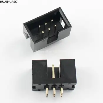 100 pcs 2.54mm Pitch 2x3 Pin 6 Pin Straight Male Shrouded PCB Box header IDC Socket
100 pcs 2.54mm Pitch 2x3 Pin 6 Pin Straight Male Shrouded PCB Box header IDC Socket