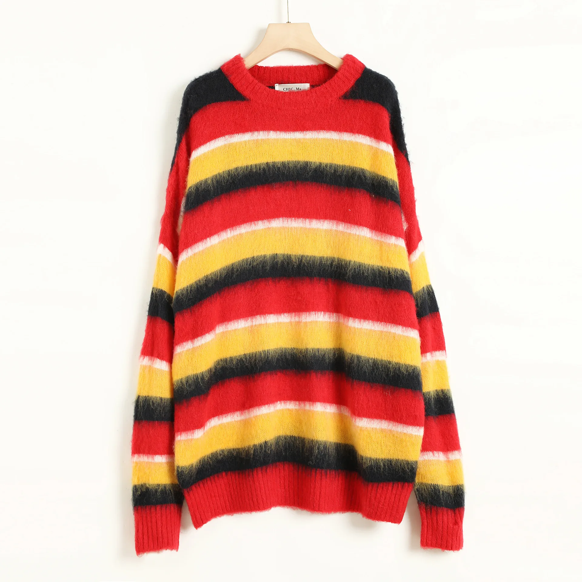 2020 European and American Royal Sister Fan New Pullover Loose Slimming Slim Lazy Wind Long Striped Casual Sweater Women
2020 European and American Royal Sister Fan New Pullover Loose Slimming Slim Lazy Wind Long Striped Casual Sweater Women