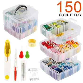 150 Color Lines Sewing Kits DIY Multi-function Sewing Box Set for Hand Quilting Stitching Embroidery Thread Sewing Accessories
150 Color Lines Sewing Kits DIY Multi-function Sewing Box Set for Hand Quilting Stitching Embroidery Thread Sewing Accessories