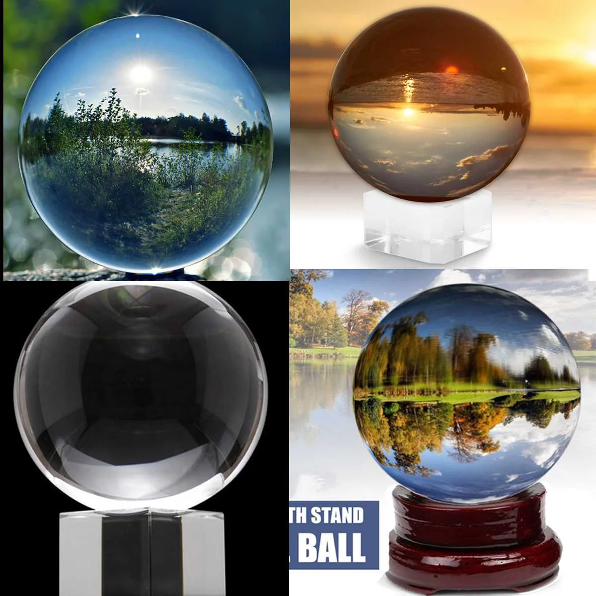 50 80mm Glas Crystal Ball Fotografie Objektiv Ball Kugel Dekoration MN Heilun3