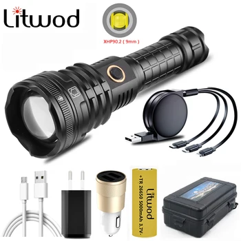 Zoomable Torch XHP90.2 The Most Brightest Led Flashlight with Power Bank Function Usb Rechargeable 18650 or 26650 Battery Litwod
Zoomable Torch XHP90.2 The Most Brightest Led Flashlight with Power Bank Function Usb Rechargeable 18650 or 26650 Battery Litwod