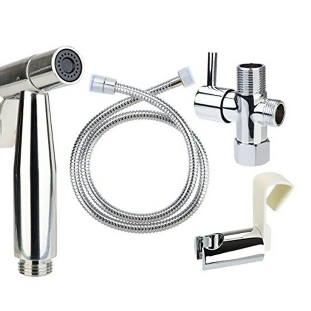 Handheld Toilet bidet sprayer set Kit Stainless Steel Hand Bidet faucet for Bathroom hand sprayer shower head self cleaning 
Handheld Toilet bidet sprayer set Kit Stainless Steel Hand Bidet faucet for Bathroom hand sprayer shower head self cleaning