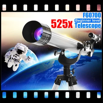 SGODDE F60700 525x High Magnification Astronomical Refractive Telescope 3Pcs Eyepieces And Tripod Space Observation Scope Gift
SGODDE F60700 525x High Magnification Astronomical Refractive Telescope 3Pcs Eyepieces And Tripod Space Observation Scope Gift