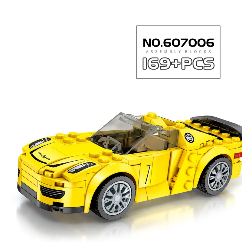 Sembo Speed Champions Technic City Vehicles Super Racers Sports Racing Car Model Building Blocks Toys For Kids