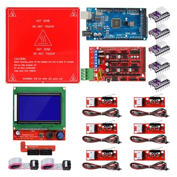 Reprap Ramps 1.4 Kit with Mega 2560 R3 + Heatbed MK2B + 12864 LCD for 3D Printer
Reprap Ramps 1.4 Kit with Mega 2560 R3 + Heatbed MK2B + 12864 LCD for 3D Printer