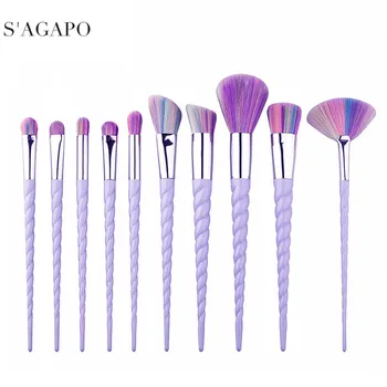 S'AGAPO10PCS Unicorn Makeup brush Set For Foundation Powder Blush Eyeshadow Concealer Lip Eye Makeup Brush Cosmetics Beauty Tool
S'AGAPO10PCS Unicorn Makeup brush Set For Foundation Powder Blush Eyeshadow Concealer Lip Eye Makeup Brush Cosmetics Beauty Tool