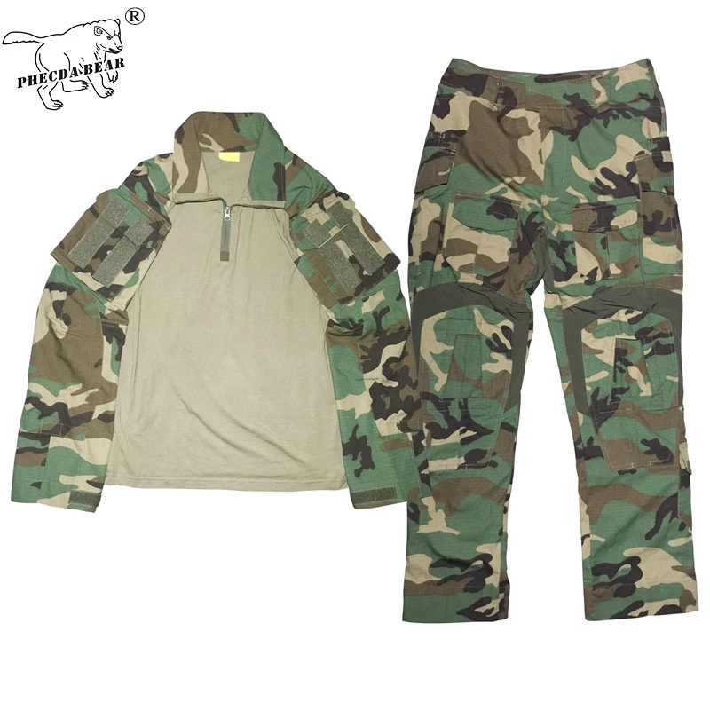 PHECDA Tactical Gear woodland camouflage war game Shirt and Pants outdoor military combat uniform G3 tactical combat uniform
PHECDA Tactical Gear woodland camouflage war game Shirt and Pants outdoor military combat uniform G3 tactical combat uniform