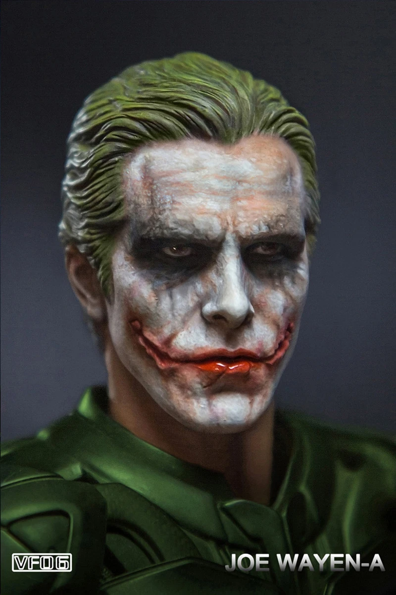 Collectible 1/6 Scale European / American heroes Young master Batman Joker Makeup Model Head Carving fit 12" Male body Model Toy
Collectible 1/6 Scale European / American heroes Young master Batman Joker Makeup Model Head Carving fit 12" Male body Model Toy
