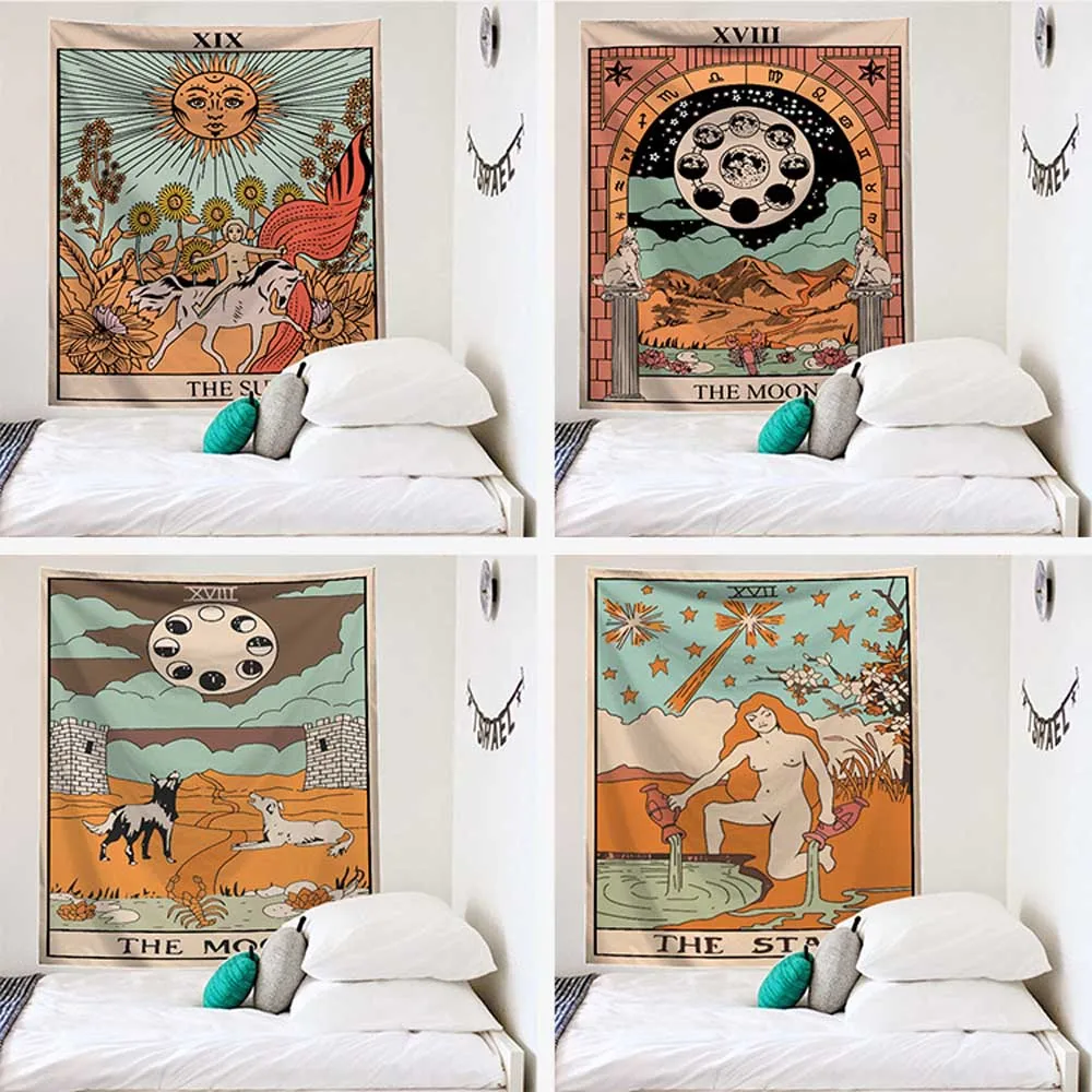 Blanket Tarot Tapestry Sun and Moon Pattern Tarot Indian Mandala Wall Hanging The Eight Trigrams Gypsy Home Bedroom Decor Mat
Blanket Tarot Tapestry Sun and Moon Pattern Tarot Indian Mandala Wall Hanging The Eight Trigrams Gypsy Home Bedroom Decor Mat