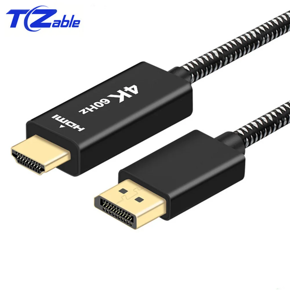 Кабель Displayport 4K 60Hz DP папа к HDMI Мужской кабель адаптер конвертер для проектора ПК
