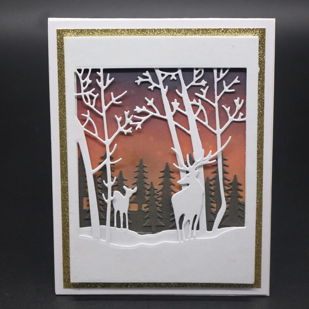 21x9.3 CM fawn in the for forest Making Scrapbook Greeting Card Decoration Frame Metal Slotted Stencil for Embossing Pattern DIY
21x9.3 CM fawn in the for forest Making Scrapbook Greeting Card Decoration Frame Metal Slotted Stencil for Embossing Pattern DIY