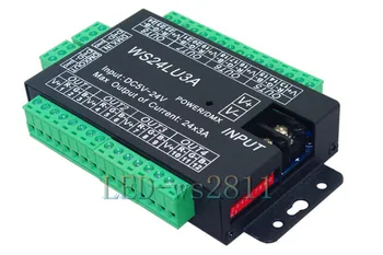 24CH 24channel Easy dmx512 DMX decoder,LED dimmer Controller, DC5V-24V,each channel Max 3A,8 groups RGB controller, Iron case
24CH 24channel Easy dmx512 DMX decoder,LED dimmer Controller, DC5V-24V,each channel Max 3A,8 groups RGB controller, Iron case