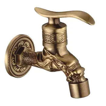 Wall Mount Bibcock Antique Dragon Carved Brass Retro Small Tap Decorative Outdoor Garden Faucet Washing Machine Mop WC Taps 1701
Wall Mount Bibcock Antique Dragon Carved Brass Retro Small Tap Decorative Outdoor Garden Faucet Washing Machine Mop WC Taps 1701