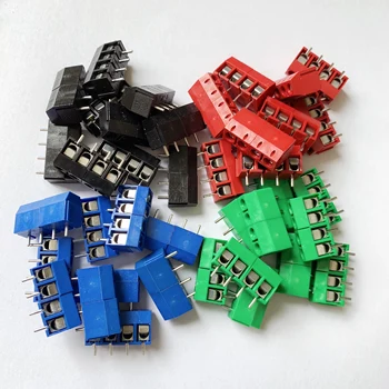 40PCS/LOT kf301-4p splice, screw type PCB spacing 5.0 terminal,Iron foot/copper foot four-color KF301 red, green, black, blue 
40PCS/LOT kf301-4p splice, screw type PCB spacing 5.0 terminal,Iron foot/copper foot four-color KF301 red, green, black, blue