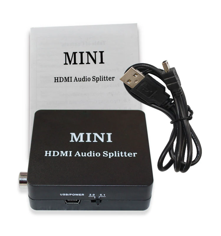 HDMI Splitter with 2CH/5.1CH SPDIF COAXIAL Audio Extractor Converter Audio Splitter for XBOX, PS4, Headphone
HDMI Splitter with 2CH/5.1CH SPDIF COAXIAL Audio Extractor Converter Audio Splitter for XBOX, PS4, Headphone