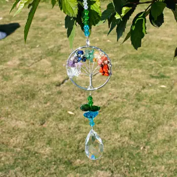 H&D Crystal Suncatcher Tree of Life Window Ornament with 38mm Crystal Prism Rainbow Maker Sun Catcher for Home Garden Decor
H&D Crystal Suncatcher Tree of Life Window Ornament with 38mm Crystal Prism Rainbow Maker Sun Catcher for Home Garden Decor