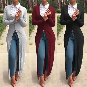 ZANZEA 2020 Spring Women V neck Long Sleeve Cardigan Casual Buttons Down Outwear Maxi Long Shirt Female Solid Slim Blouse Blusa7
ZANZEA 2020 Spring Women V neck Long Sleeve Cardigan Casual Buttons Down Outwear Maxi Long Shirt Female Solid Slim Blouse Blusa7