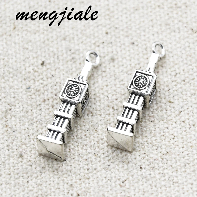 14pcs Antique Silver Tone 3D Big Ben Clock Charms Alloy Metal Pendants For DIY Jewelry Accessories Making 27*6mm
14pcs Antique Silver Tone 3D Big Ben Clock Charms Alloy Metal Pendants For DIY Jewelry Accessories Making 27*6mm